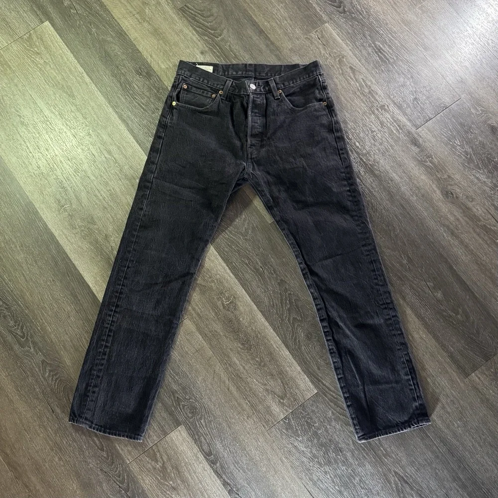 Levis 501 '93 Jeans Mens 32x30 Black Dark Wash Button Fly Straight Denim Pants